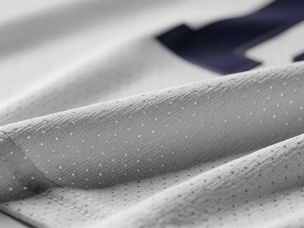 Recycled polyester basketball jersey detail