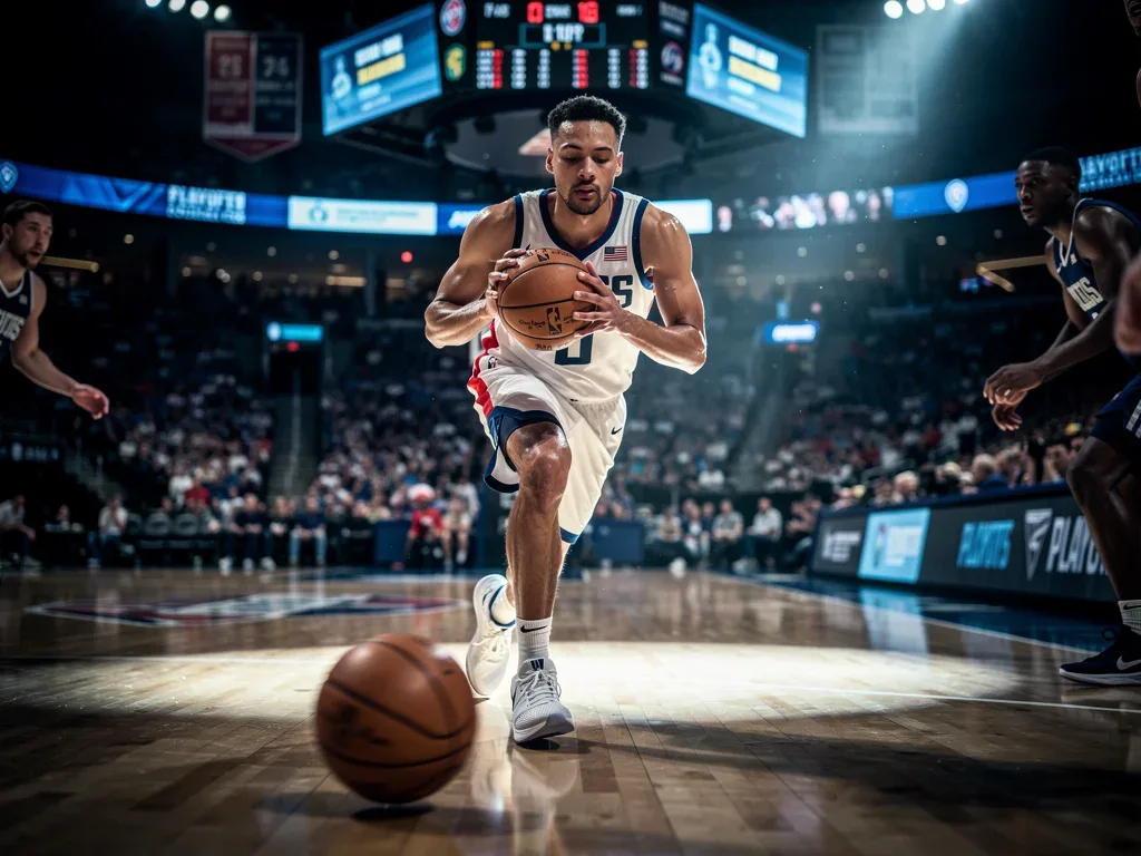 US basketball player demonstrating mindful breathing on court 2026
