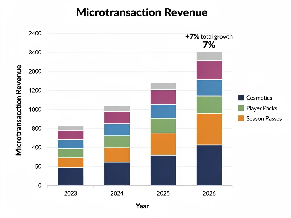 Projected growth of microtransaction spending in basketball video games