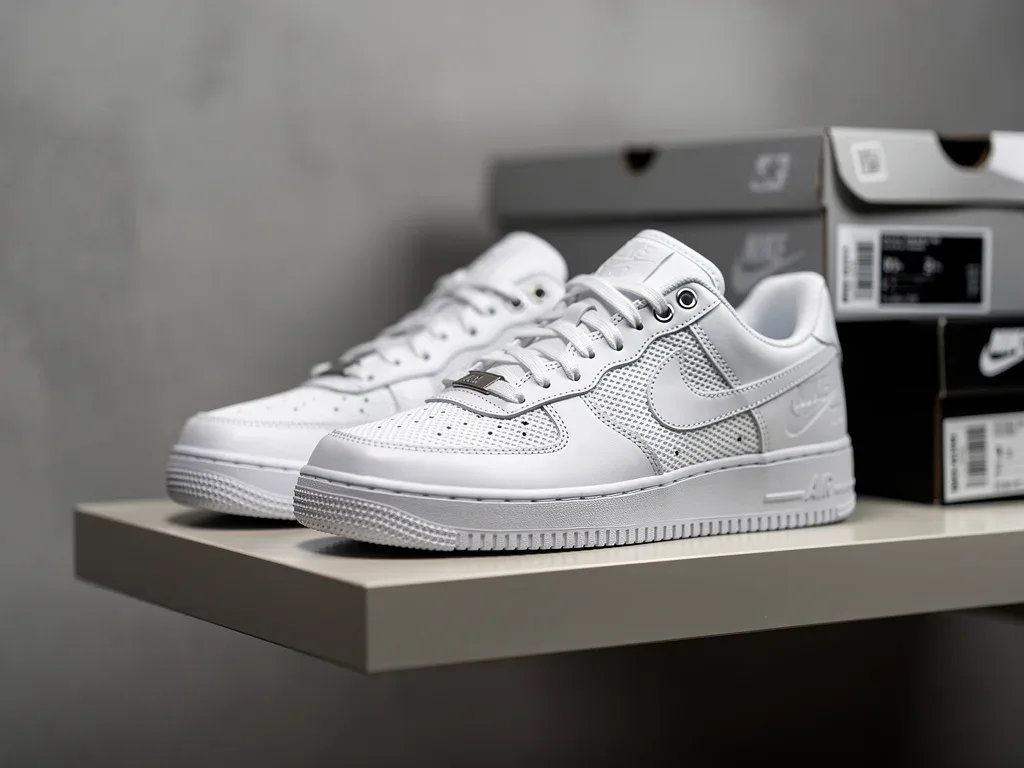 Close-up of rare, limited-edition sneakers, highlighting their collectible value in the resale market.